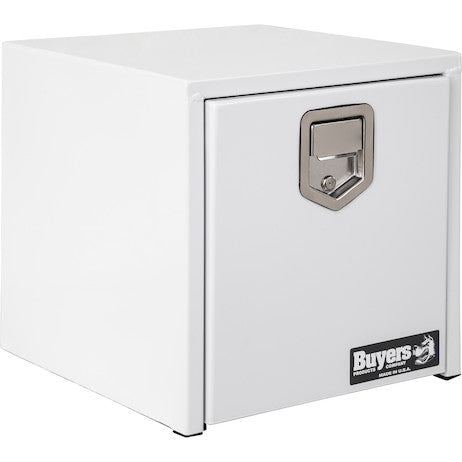 Load image into Gallery viewer, 18x18x18 Inch White Steel Underbody Truck Box with Paddle Latch

