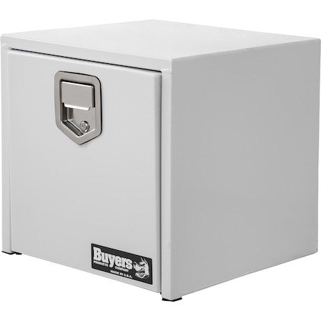 Load image into Gallery viewer, 18x18x18 Inch White Steel Underbody Truck Box with Paddle Latch

