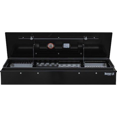 14x20x72 Heavy-Duty Gloss Black Steel Crossbody Wedge Truck Tool Box
