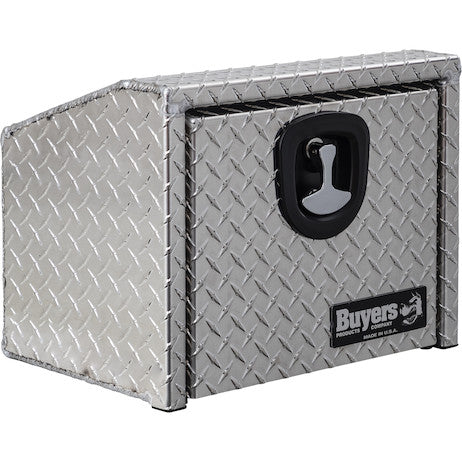 14x12x24 Inch Diamond Tread Aluminum Underbody Truck Box With Slanted Back