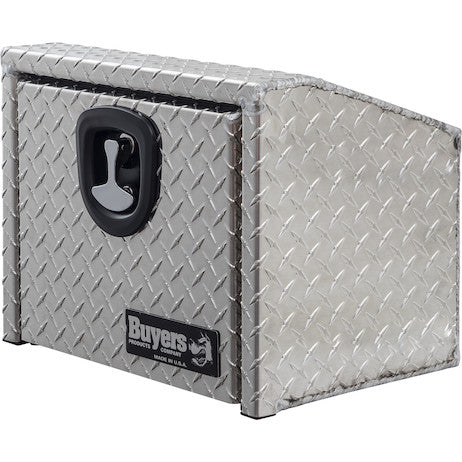 Load image into Gallery viewer, 14x12x24 Inch Diamond Tread Aluminum Underbody Truck Box With Slanted Back
