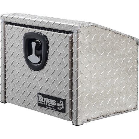 Load image into Gallery viewer, 14x12x24 Inch Diamond Tread Aluminum Underbody Truck Box With Slanted Back
