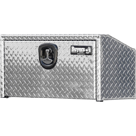 14x12x24 Inch Diamond Tread Aluminum Underbody Truck Box With Slanted Back