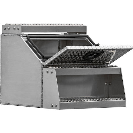 Load image into Gallery viewer, 24x28x24 Inch Heavy Duty Diamond Tread Aluminum Step Box
