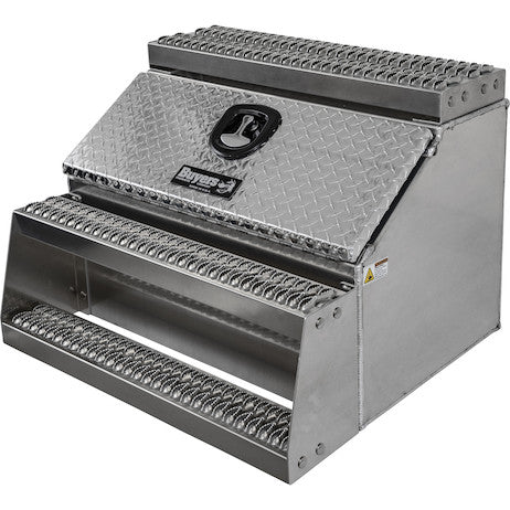Load image into Gallery viewer, 24x28x30 Inch Heavy Duty Diamond Tread Aluminum Step Box
