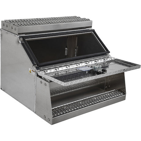 Load image into Gallery viewer, 24x28x30 Inch Heavy Duty Diamond Tread Aluminum Step Box
