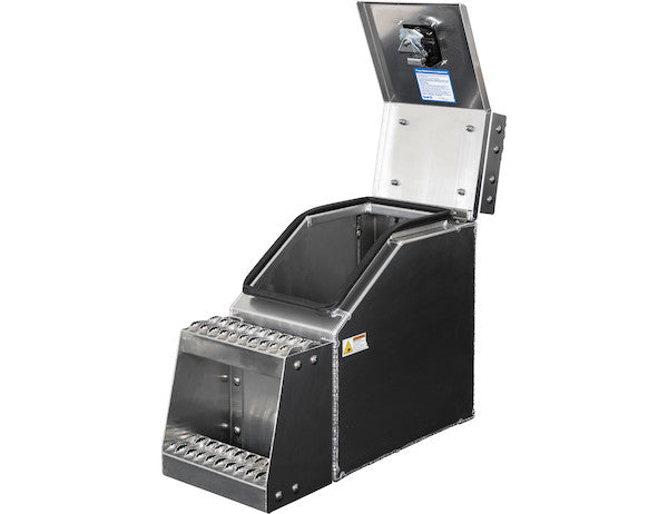 Load image into Gallery viewer, Heavy Duty Smooth Aluminum WideOpen® Step Boxes for Semi Trucks - 12 Inch Width
