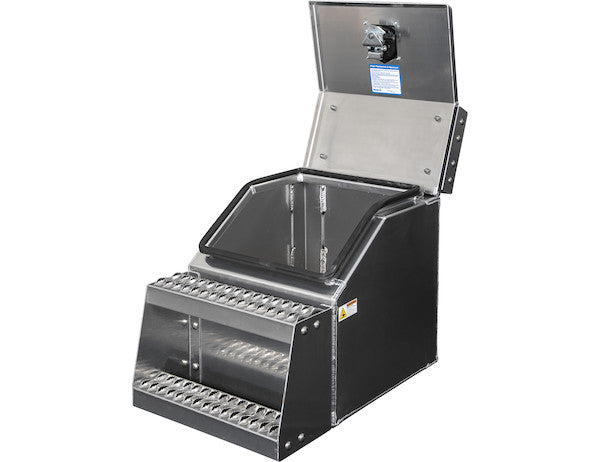 Load image into Gallery viewer, Heavy Duty Smooth Aluminum WideOpen® Step Boxes for Semi Trucks - 18 Inch Width
