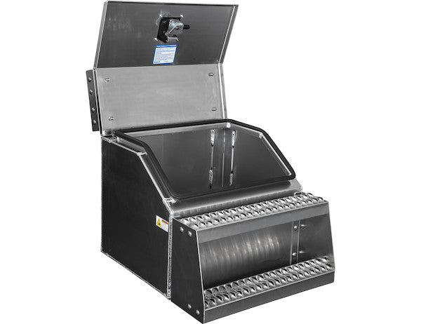 Load image into Gallery viewer, Heavy Duty Smooth Aluminum WideOpen® Step Boxes for Semi Trucks - 24 Inch Width
