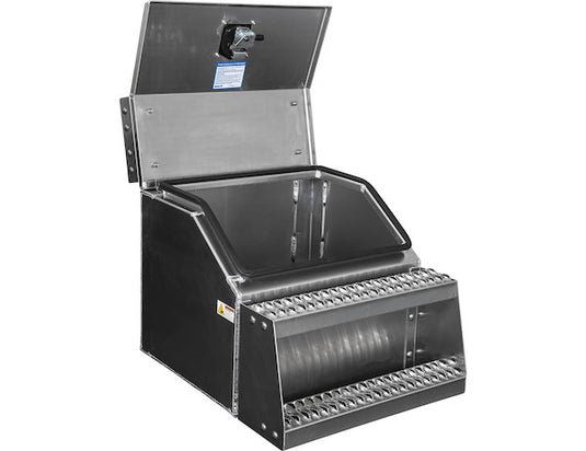 Heavy Duty Smooth Aluminum WideOpen® Step Boxes for Semi Trucks - 24 Inch Width
