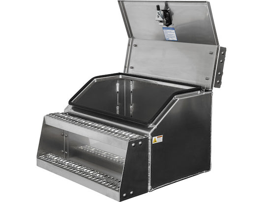 Heavy Duty Smooth Aluminum WideOpen® Step Boxes for Semi Trucks - 24 Inch Width