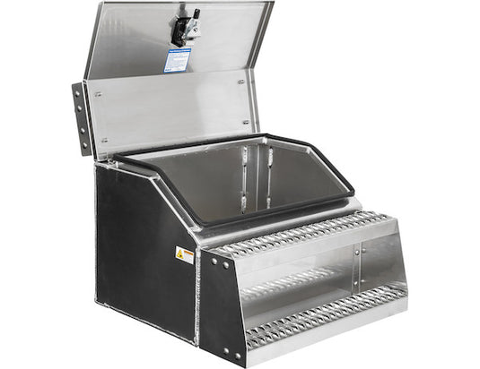 Heavy Duty Smooth Aluminum WideOpen® Step Boxes for Semi Trucks - 30 Inch Width