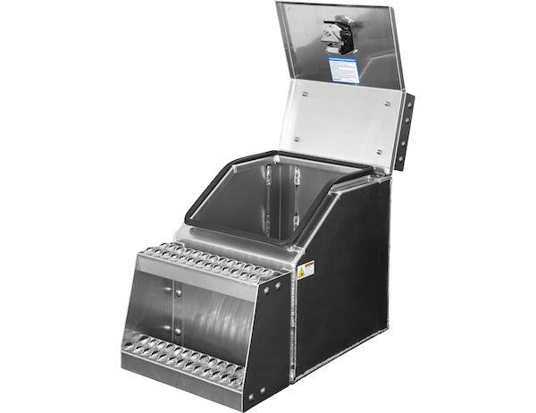 Load image into Gallery viewer, Heavy Duty Smooth Aluminum WideOpen® Step Boxes for Semi Trucks - 16 Inch Width
