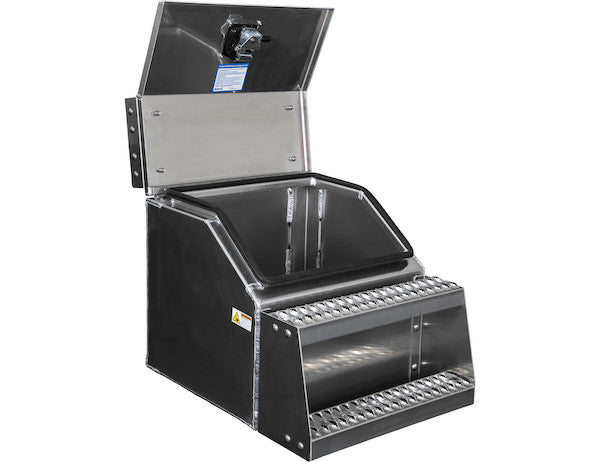 Load image into Gallery viewer, Heavy Duty Smooth Aluminum WideOpen® Step Boxes for Semi Trucks - 22 Inch Width
