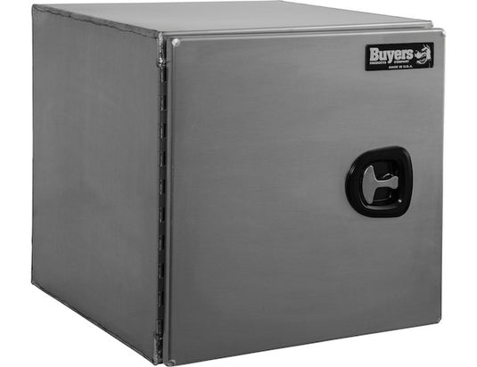 24x24x24 Inch Smooth Aluminum Underbody Truck Tool Box - Single Barn Door, Compression Latch