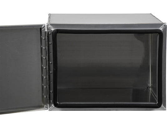 18x18x24 Inch Pro Series Smooth Aluminum Underbody Truck Box - Single Barn Door, Compression Latch