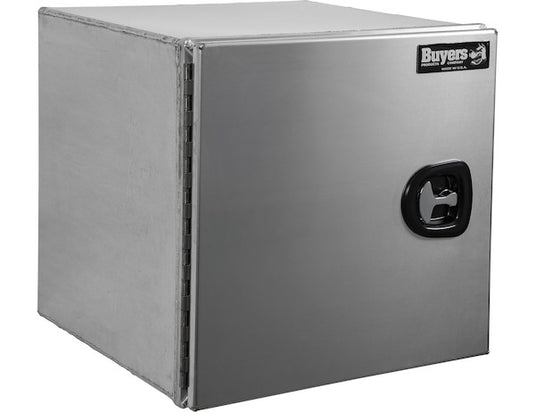 24x24x24 Inch Pro Series Smooth Aluminum Underbody Truck Box - Single Barn Door, Compression Latch