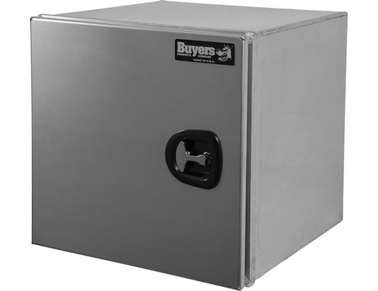 24x24x24 Inch Pro Series Smooth Aluminum Underbody Truck Box - Single Barn Door, Compression Latch