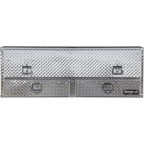 Load image into Gallery viewer, 21x13x60 Inch Diamond Tread Aluminum Pick-Up Truck Contractor With Lower Drawers Topsider
