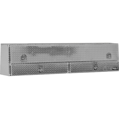 Load image into Gallery viewer, 21x13x96 Inch Diamond Tread Aluminum Pick-Up Truck Contractor With Lower Drawers Topsider

