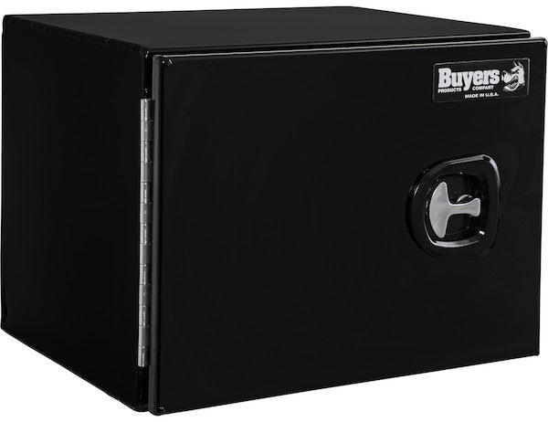 Load image into Gallery viewer, 18x18x30 Inch Black Smooth Aluminum Underbody Truck Tool Box - Double Barn Door, 3-Point Compression Latch
