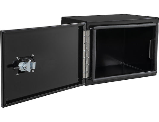 18x18x30 Inch Black Smooth Aluminum Underbody Truck Tool Box - Double Barn Door, 3-Point Compression Latch