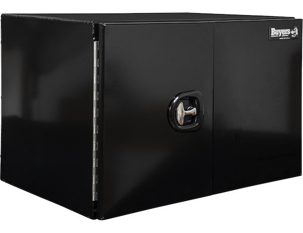 Load image into Gallery viewer, 18x18x60 Inch Black Smooth Aluminum Underbody Truck Tool Box - Double Barn Door, 3-Point Compression Latch
