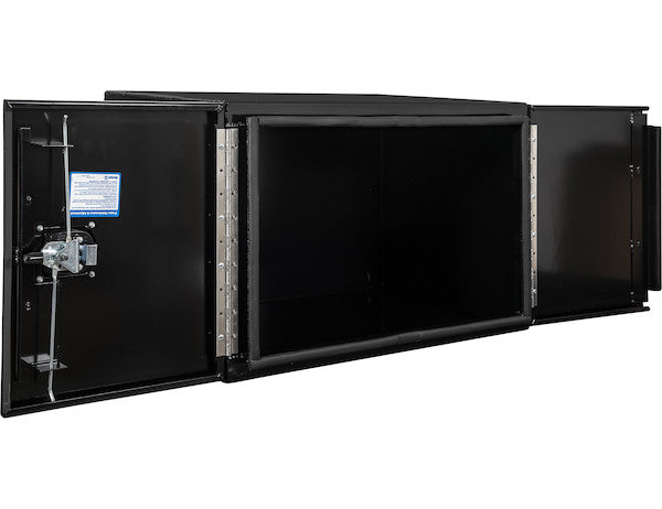 Load image into Gallery viewer, 24x24x24 Inch Black Smooth Aluminum Underbody Truck Tool Box - Single Barn Door, Compression Latch
