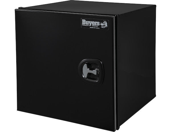 Load image into Gallery viewer, 18x18x24 Inch Pro Series Black Smooth Aluminum Underbody Truck Box with Barn Door - Single Barn Door, Compression Latch

