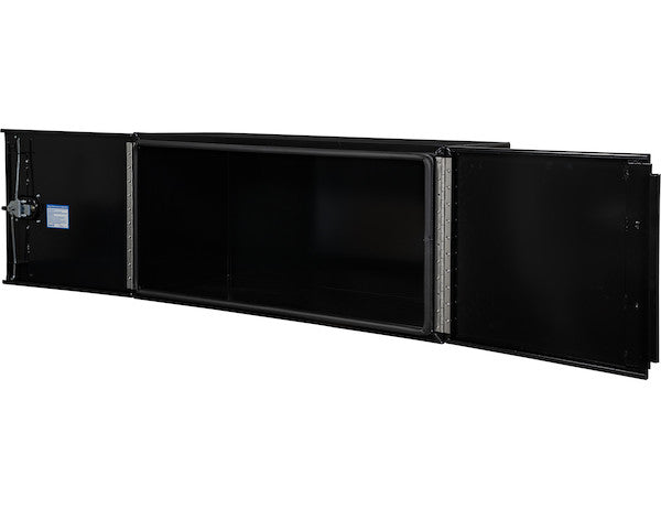 Load image into Gallery viewer, 18x18x36 Inch Pro Series Black Smooth Aluminum Underbody Truck Box with Barn Door - Double Barn Door, 3-point Compression Latch
