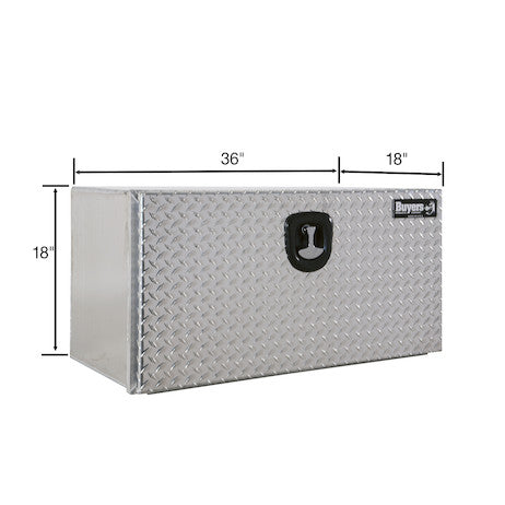 Load image into Gallery viewer, 18x18x36 Pro Series Smooth Aluminum Underbody Truck Box with Diamond Tread Door
