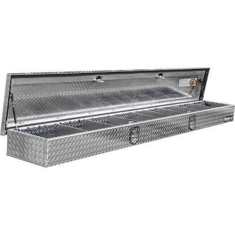 Load image into Gallery viewer, 14x108 Heavy-Duty Diamond Tread Aluminum Top Mount Service Body Truck Tool Box
