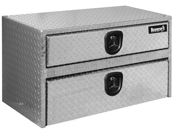 Load image into Gallery viewer, DIAMOND TREAD ALUMINUM UNDERBODY TRUCK TOOL BOX WITH DRAWER SERIES

