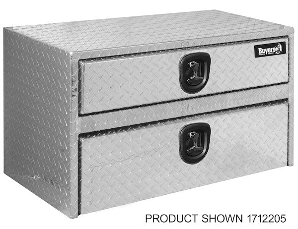 Load image into Gallery viewer, 20x18x24 Inch Diamond Tread Aluminum Underbody Truck Box With Drawer
