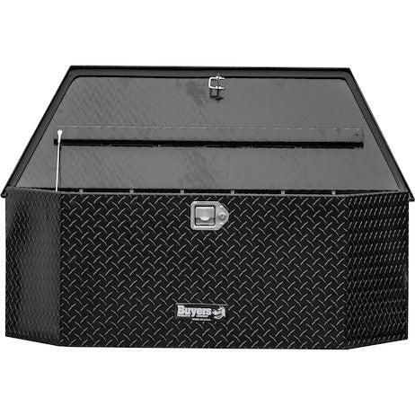 Load image into Gallery viewer, 49 Inch Wide Gloss Black Diamond Tread Aluminum Trailer Tongue Truck Box
