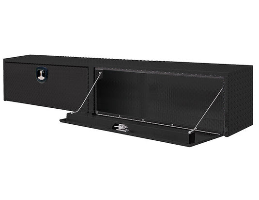 18x16x72 Inch Gloss Black Diamond Tread Aluminum Topsider Truck Box