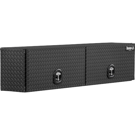 Load image into Gallery viewer, 16x13x72 Inch Matte Black Diamond Tread Aluminum Topsider Truck Box with Flip-Up Doors
