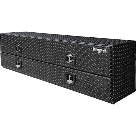 Load image into Gallery viewer, 21x18x72 Inch Textured Matte Black Diamond Tread Aluminum Flatbed Contractor With Lower Door
