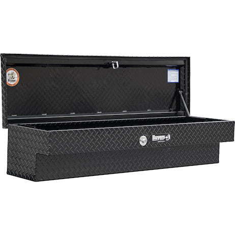 Load image into Gallery viewer, 13X16X36 Inch Gloss Black Diamond Tread Aluminum Lo-Sider Truck Box

