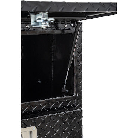 GLOSS BLACK DIAMOND TREAD ALUMINUM PICK-UP TRUCK CONTRACTOR WITH LOWER DOOR TOPSIDER TRUCK TOOL BOX SERIES