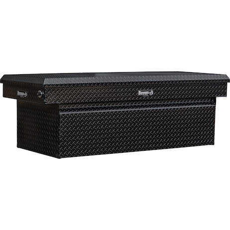 Load image into Gallery viewer, 23x27x71 Inch Gloss Black Diamond Tread Aluminum Crossover Truck Box

