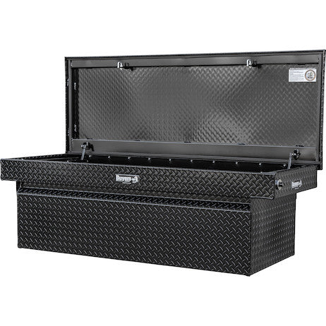 23x27x71 Inch Gloss Black Diamond Tread Aluminum Crossover Truck Box