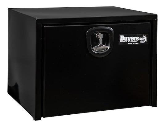 18x18x24 Inch Black Steel Underbody Truck Box With 3-Point Latch