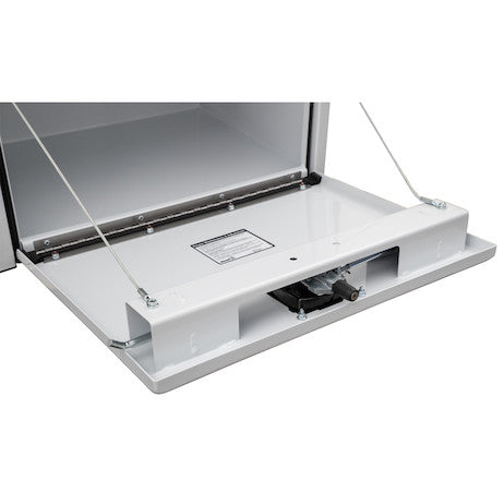 Load image into Gallery viewer, 18x18x24 Inch White Steel Underbody Truck Box With 3-Point Latch
