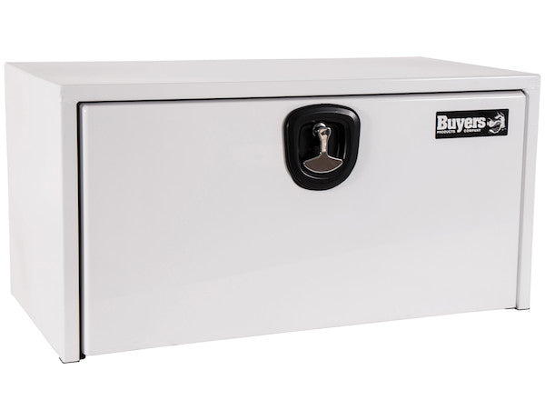 Load image into Gallery viewer, 18x18x30 Inch White Steel Underbody Truck Box With 3-Point Latch
