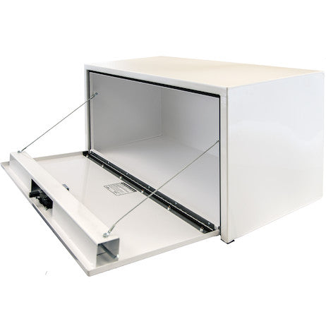 18x18x36 Inch White Steel Underbody Truck Box With 3-Point Latch