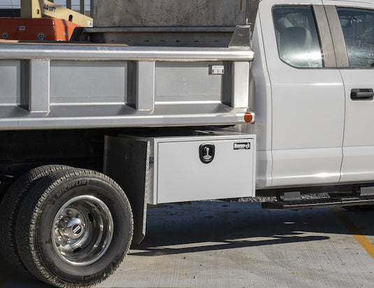 18x18x48 Inch White Steel Underbody Truck Box With 3-Point Latch