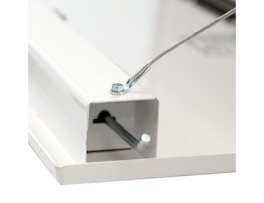 WHITE STEEL UNDERBODY TRUCK TOOL BOX WITH 3-POINT LATCH SERIES