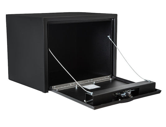 18x18x24 Inch Textured Matte Black Steel Underbody Truck Box with 3-Point Latch