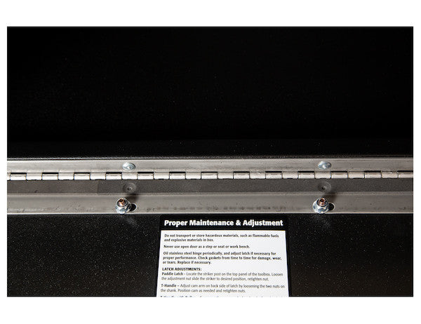 Load image into Gallery viewer, 18x18x48 Inch Textured Matte Black Steel Underbody Truck Box With 3-Point Latch
